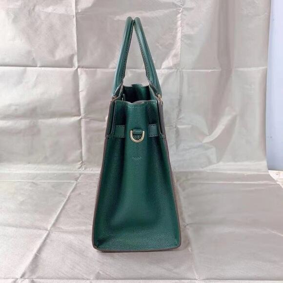 Michael Kors 35F1GHMS2B Hamilton Medium Racing Green Satchel Crossbody Handbag - Picture 2 of 5